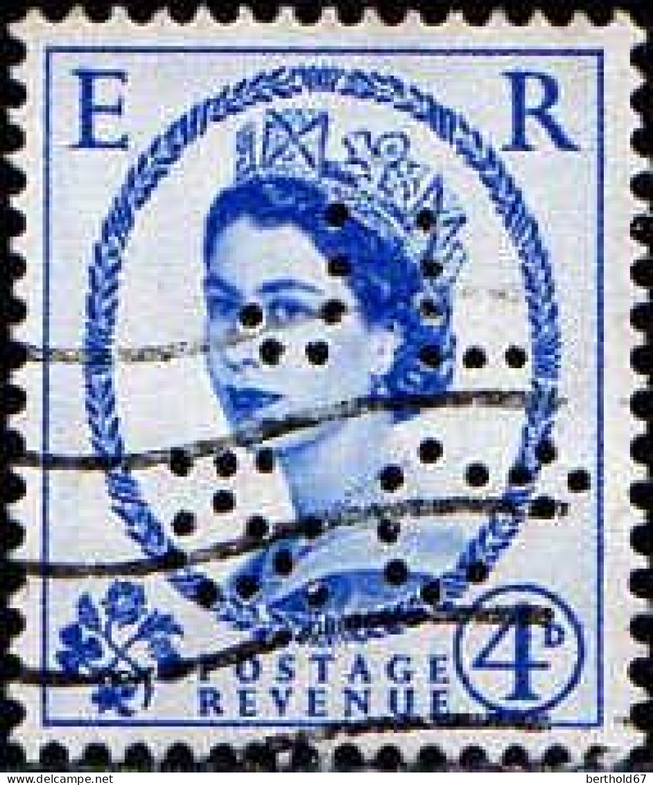 GB Poste Obl Yv: 268 Mi:263X ER Elisabeth II Tbre Perforé JL+ (Lign.Ondulées) - Used Stamps