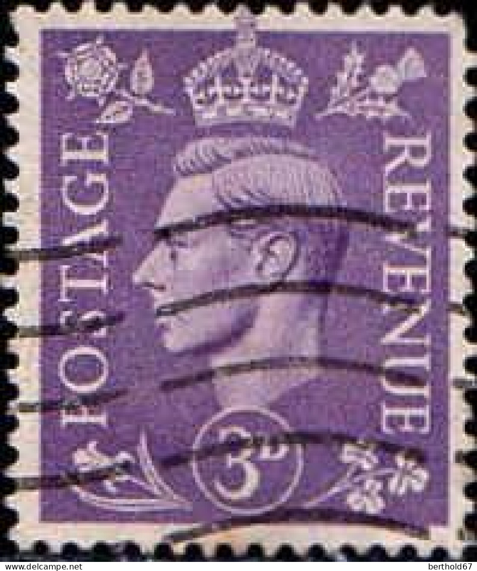 GB Poste Obl Yv: 214 Mi:203X George VI (Lign.Ondulées) - Used Stamps