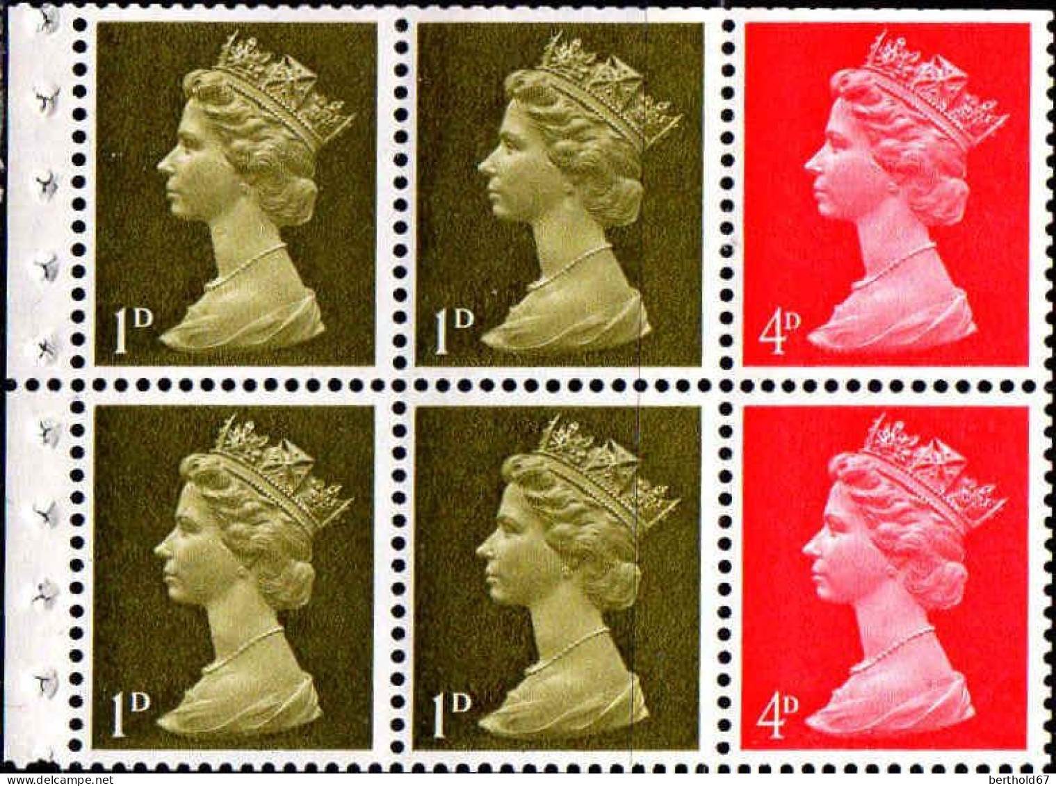 GB Poste N** Yv: 472-476 Elisabeth II (Bloc De 6 Provenant De Carnet) - Unused Stamps