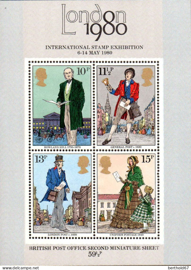 GB Bloc N** Yv: 2 Mi:2 London 1980 International Stamp Exhibition - Hojas Bloque