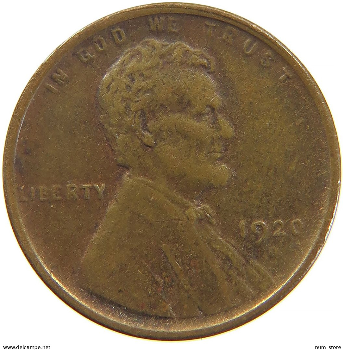 UNITED STATES OF AMERICA CENT 1920 D LINCOLN #t032 0443 - 1909-1958: Lincoln, Wheat Ears Reverse