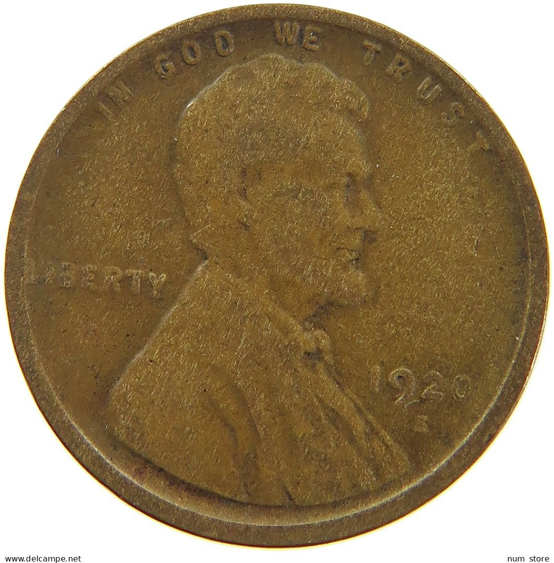 UNITED STATES OF AMERICA CENT 1920 S LINCOLN #t032 0441 - 1909-1958: Lincoln, Wheat Ears Reverse