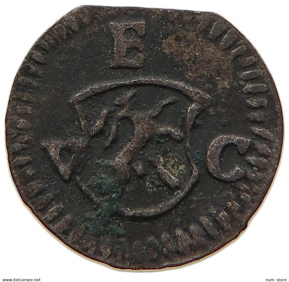 SWITZERLAND EINSETIGER PFENNIG CHUR Ulrich VII. Von Federspiel. 1692–1728 #t032 0587 - Stadt Chur