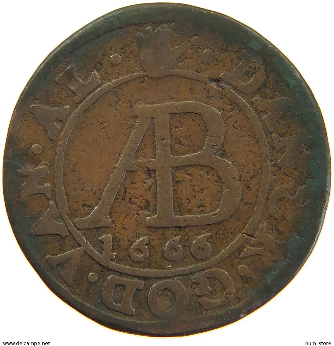 SPANISH NETHERLANDS Armenpenning (Brood/Pain) 1666, (Antwerp) Charles II #t032 0573 - …-1795 : Oude Periode
