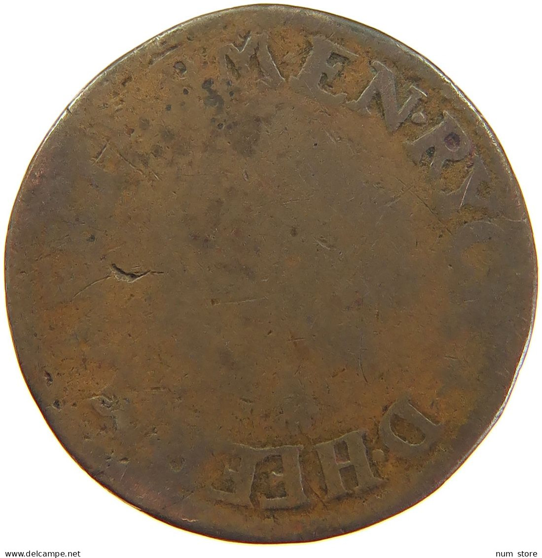 SPANISH NETHERLANDS Armenpenning (Brood/Pain) 1666, (Antwerp) Charles II #t032 0573 - …-1795 : Vereinigte Provinzen