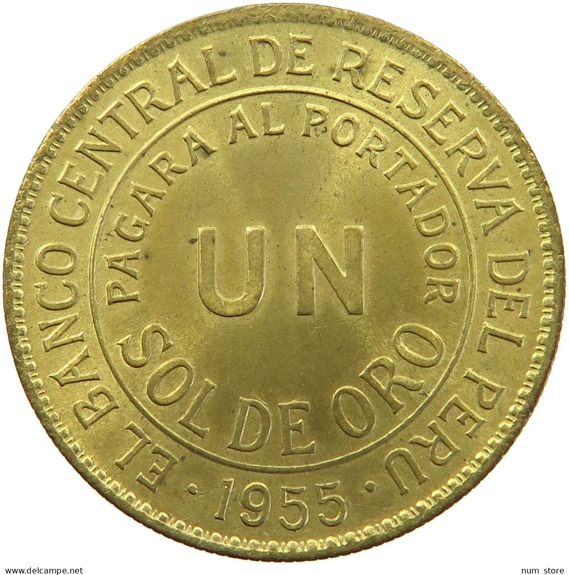 PERU SOL 1955 UNC #t029 0405 - Perú