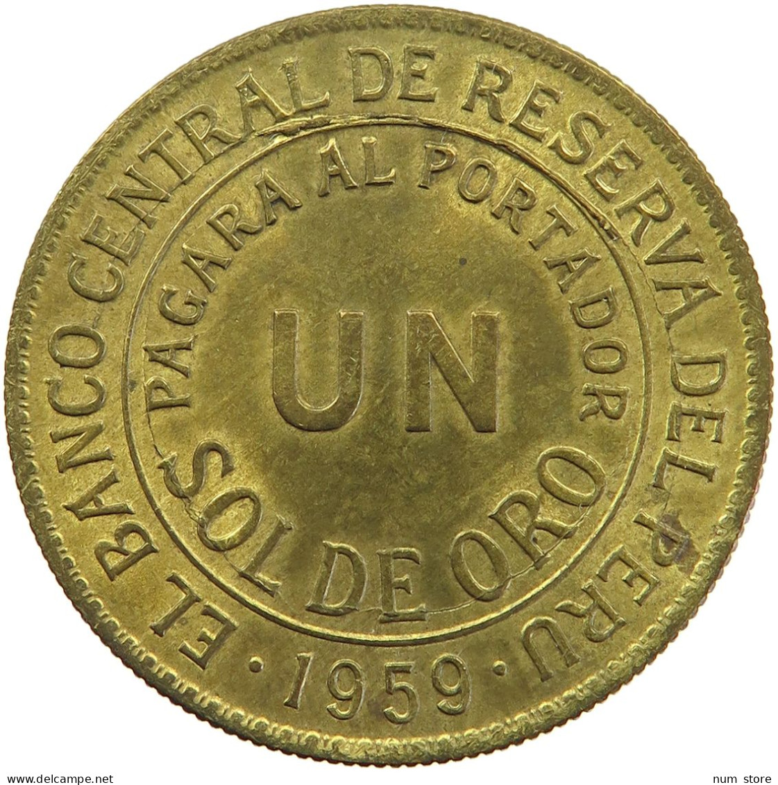 PERU SOL 1959 DIE ERROR #t029 0421 - Peru