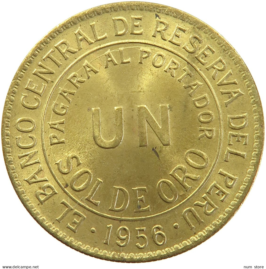 PERU SOL 1956 UNC #t029 0427 - Perú