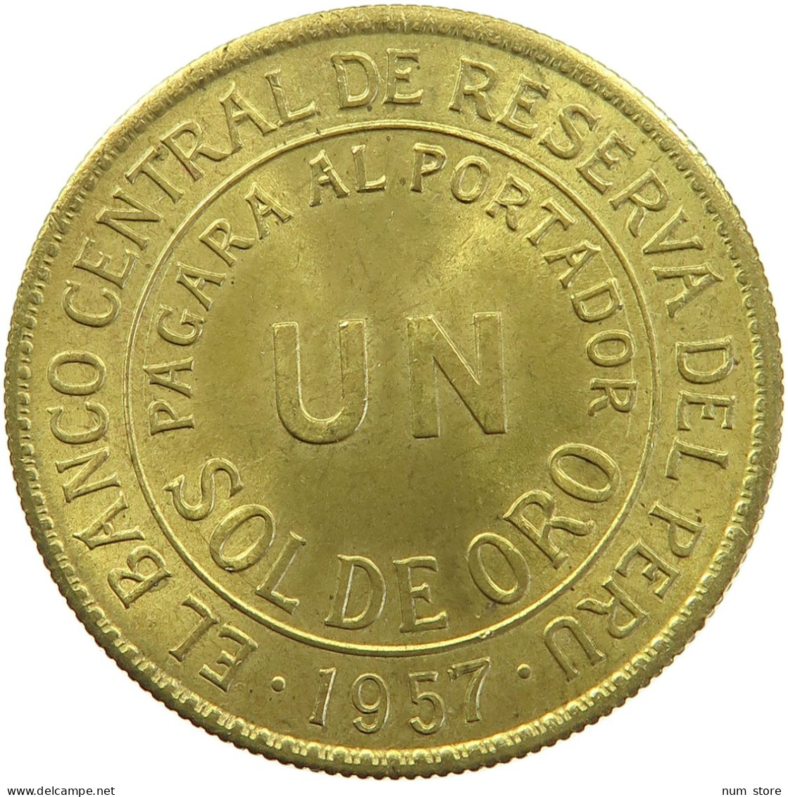 PERU SOL 1957 UNC #t029 0413 - Pérou