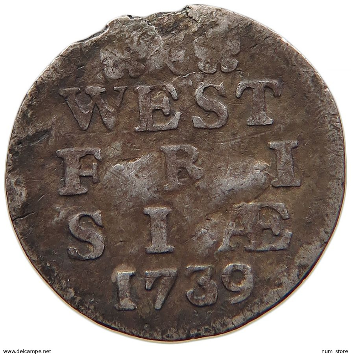 NETHERLANDS STUIVER 1739 WEST FRIESLAND #t032 0485 - …-1795 : Periodo Antico