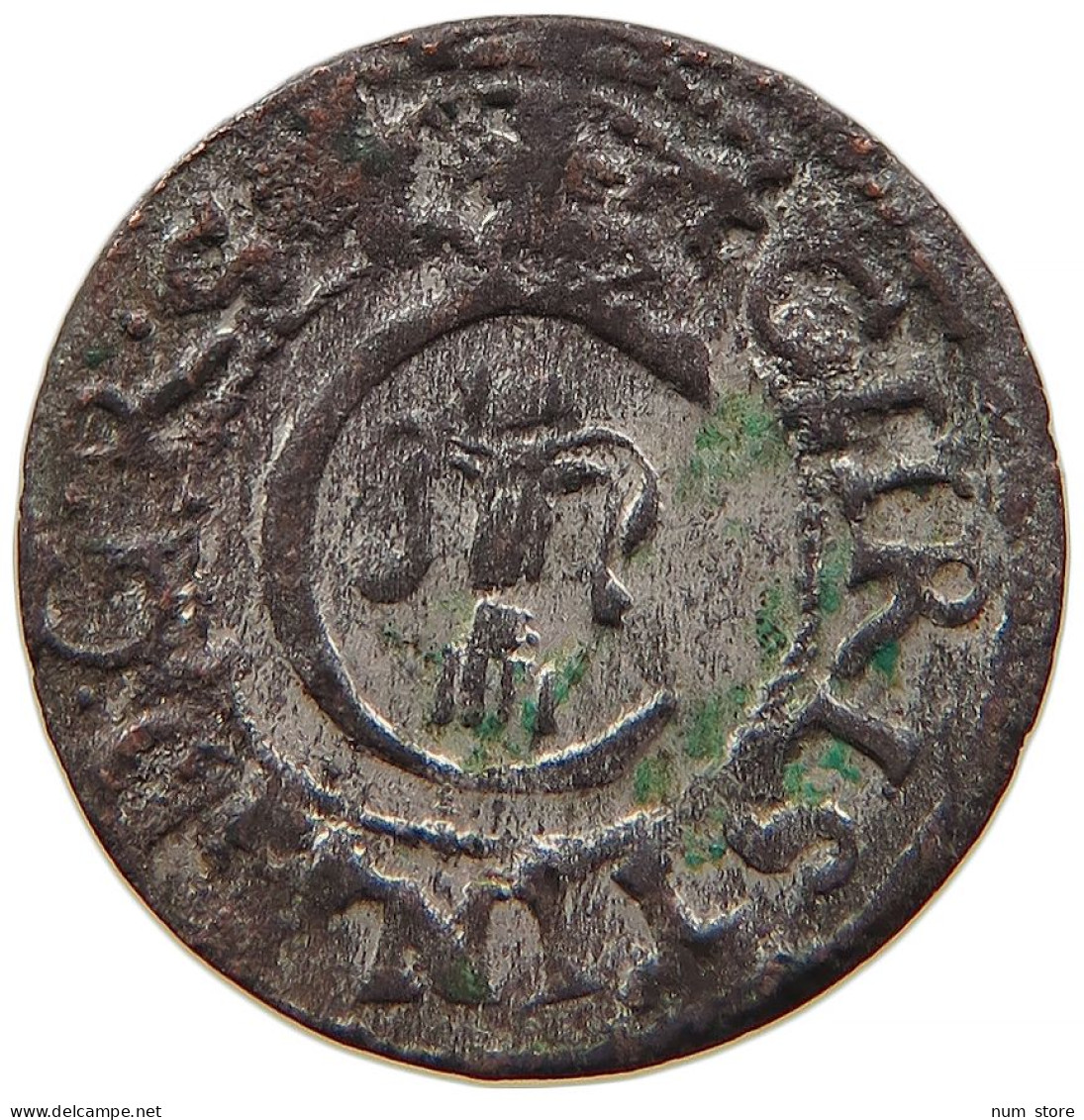 LIVONIA SCHILLING SOLIDUS 1650 Christina (1632-1654) #t032 0487 - Lithuania