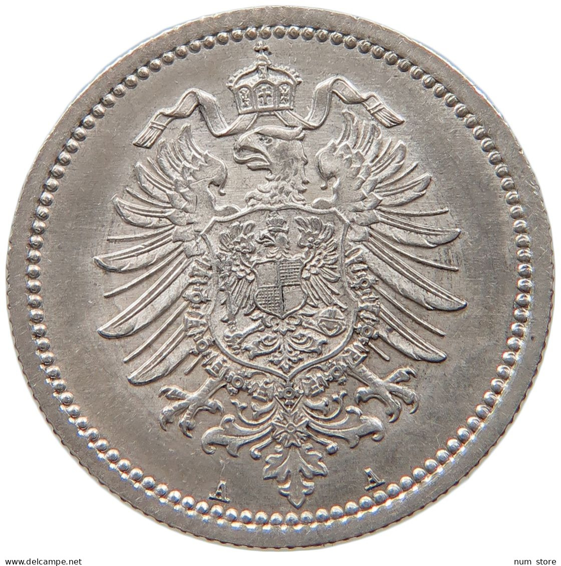 GERMANY EMPIRE 50 PFENNIG 1876 A UNC #t031 0631 - 50 Pfennig