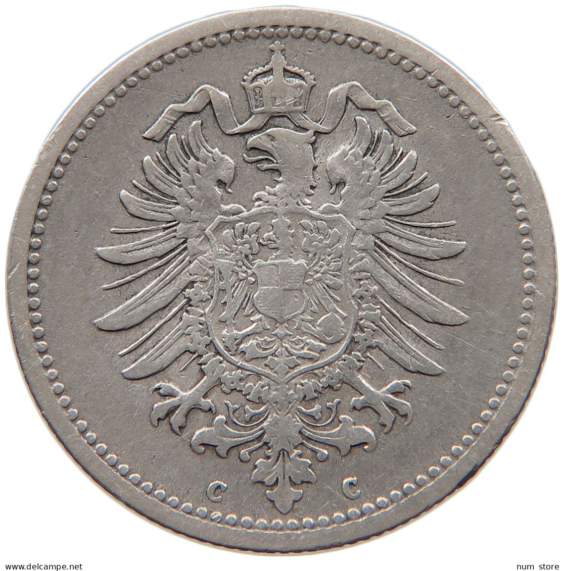 GERMANY EMPIRE 50 PFENNIG 1877 C #t031 0655 - 50 Pfennig