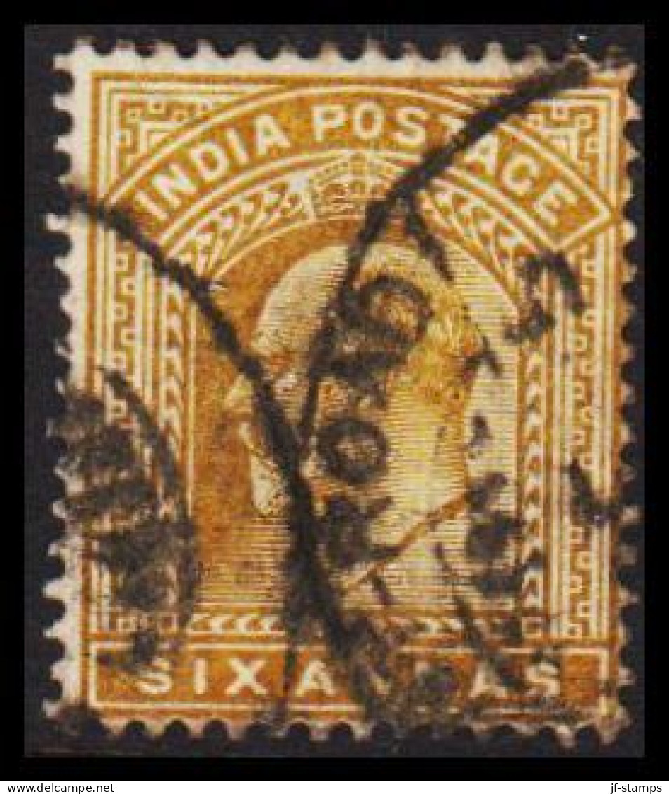 1902-1903. INDIA. Edward VII. SIX ANNAS.  - JF544371 - 1902-11  Edward VII