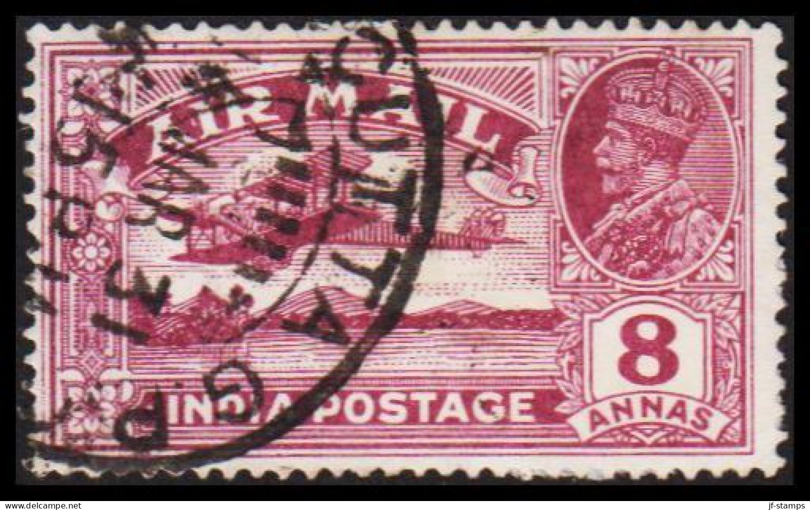 1929. INDIA. Georg V AIR MAIL 8 ANNAS  - JF544376 - 1911-35 Roi Georges V