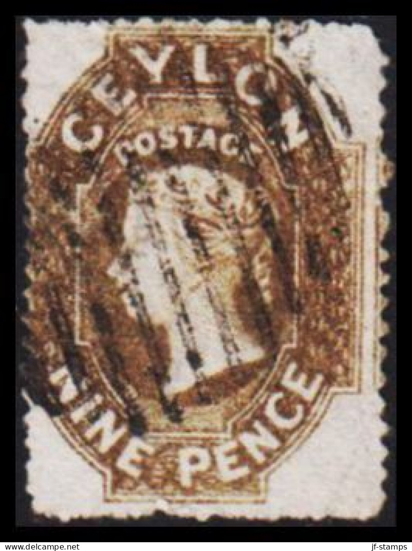 1861-1863. CEYLON. Victoria. NINE PENCE Perforated.  (MICHEL 19) - JF544389 - Ceylan (...-1947)