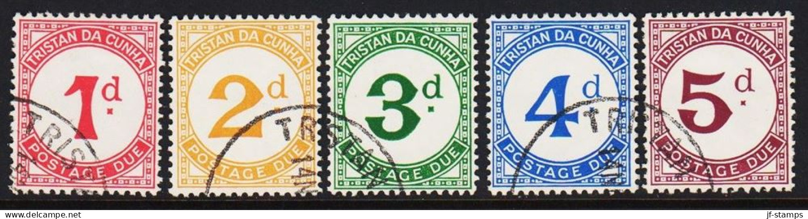 1957. TRISTAN Da CUNHA. POSTAGE DUE. Complete Set With 5 Stamps.  (Michel Porto 1-5) - JF544398 - Tristan Da Cunha