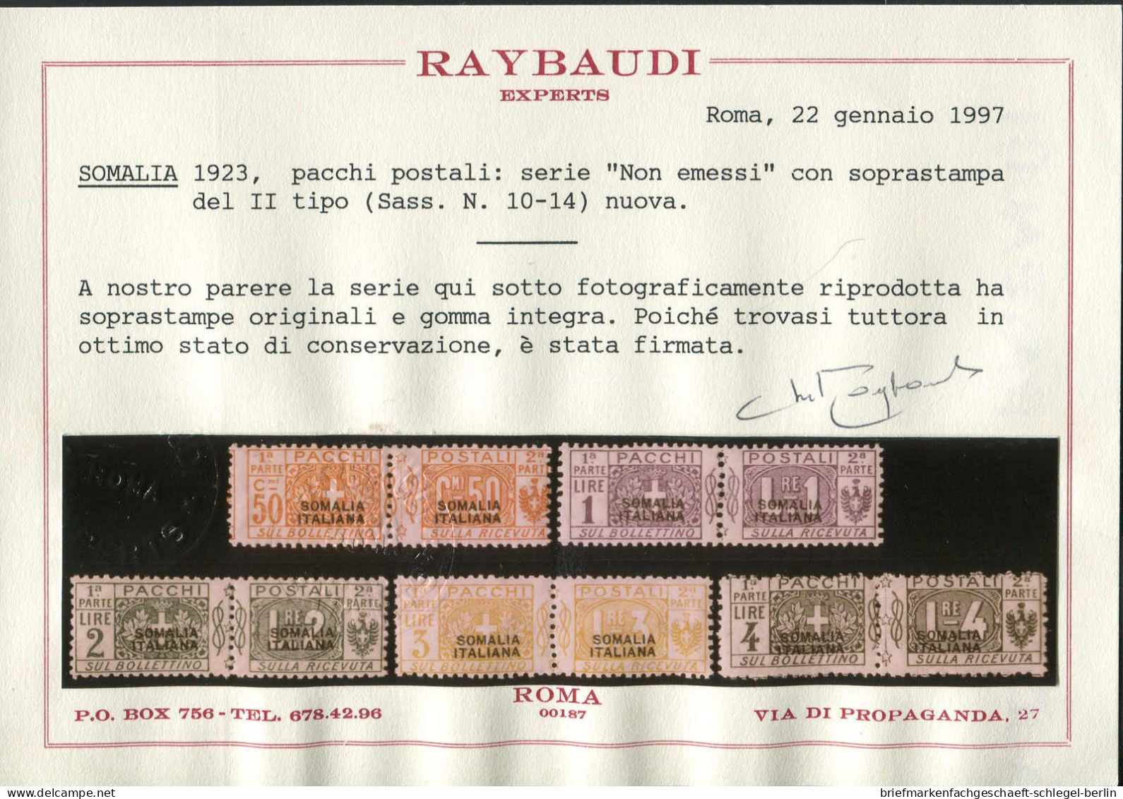 Italienisch Somaliland, 1923, Postfrisch - Otros & Sin Clasificación