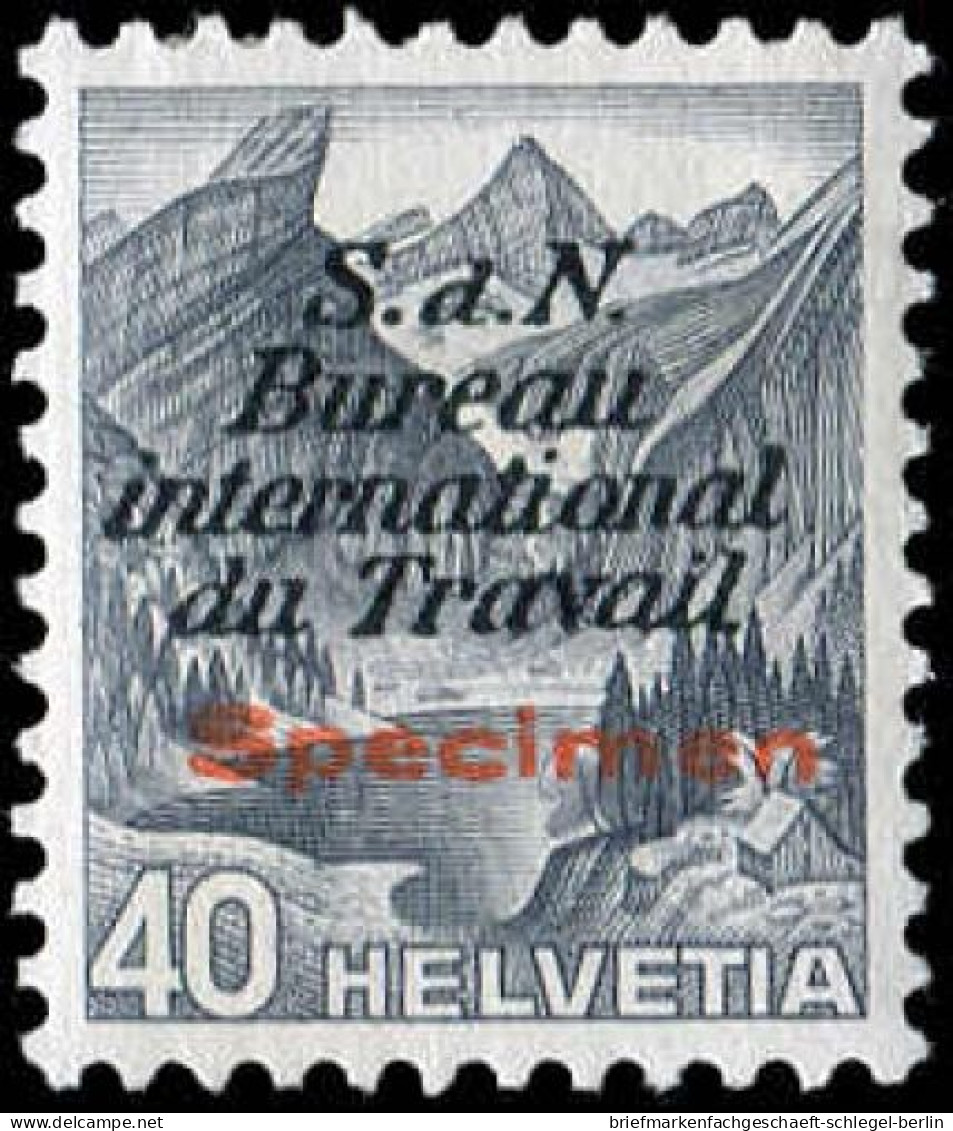 Schweiz Ausg. F.d. Int. Arbeitsamt BIT, 1937, 39-47 Spec., ... - Servizio