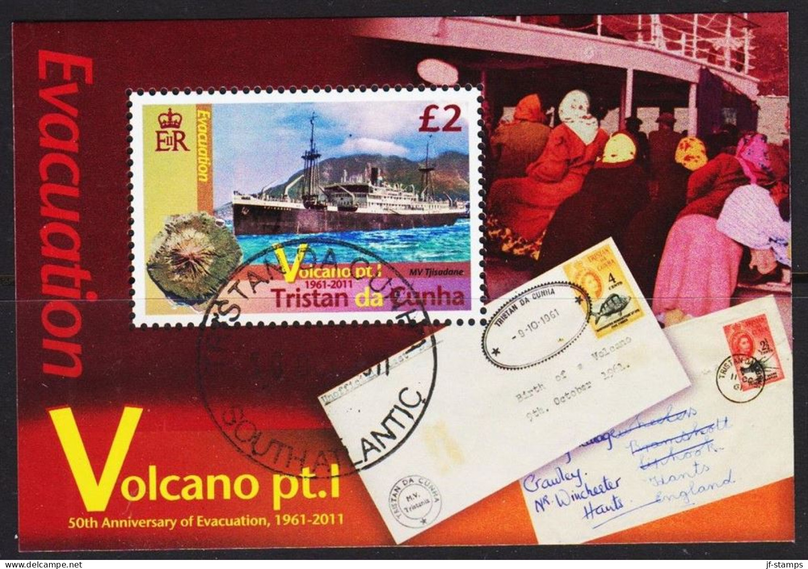 2011. TRISTAN Da CUNHA. Volcano Pt. I Block.  (MICHEL Block 62) - JF544406 - Tristan Da Cunha