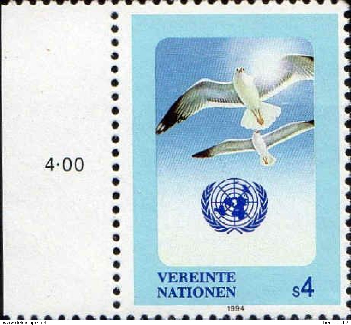 ONU (Vienne) Poste N** Yv:188 Mi:168 Mouettes Bord De Feuille - Unused Stamps