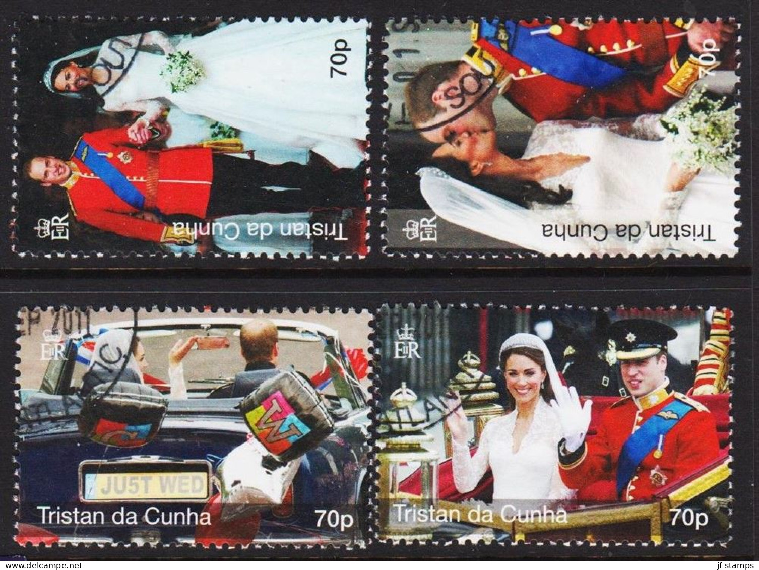 2011. TRISTAN Da CUNHA. Royal Wedding Prince William And Catherine Middleton In Complet... (MICHEL 1086-1089) - JF544407 - Tristan Da Cunha