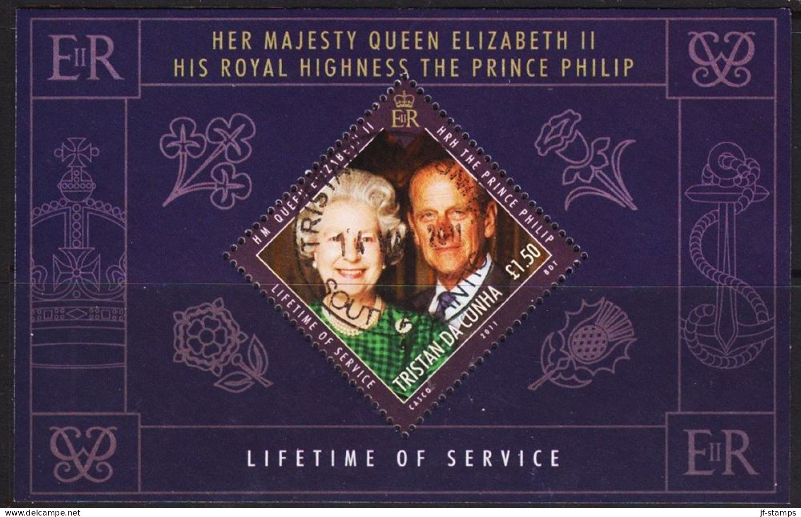 2011. TRISTAN Da CUNHA. Elizabeth And Philip Royal Block.  (MICHEL Block 59) - JF544408 - Tristan Da Cunha