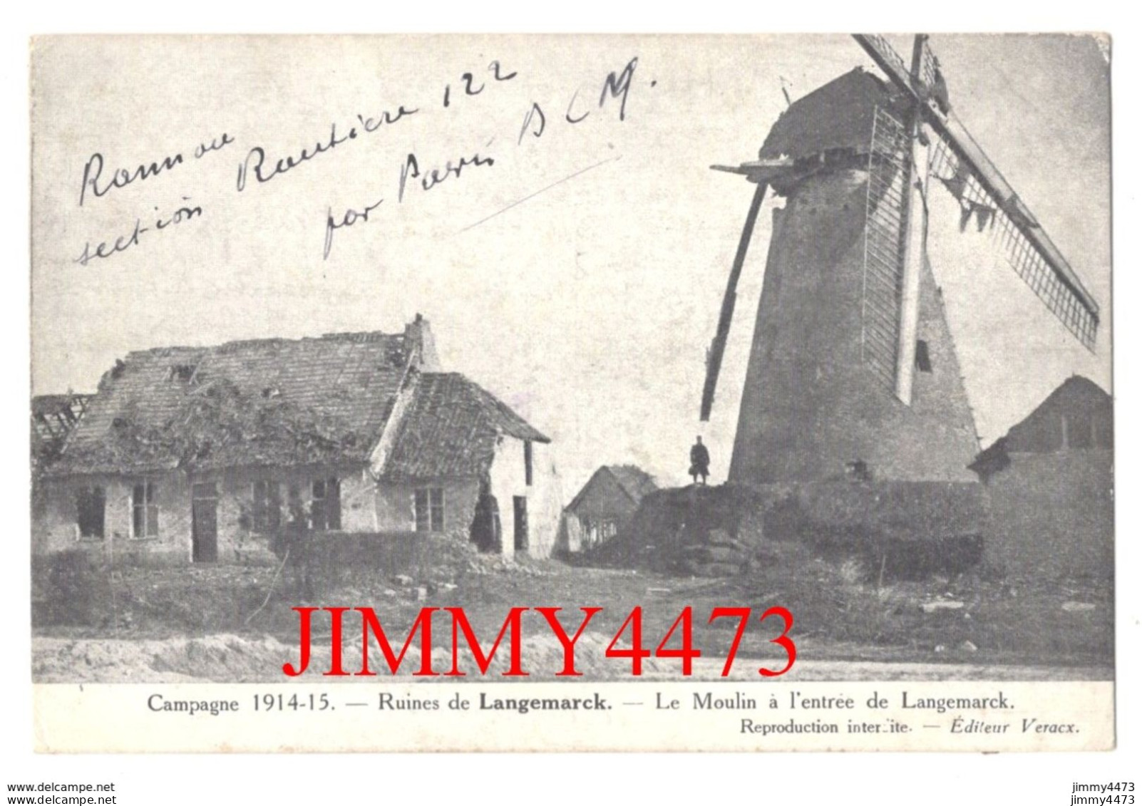 CPA - Ruines De Langemarck En 1917 - Le Moulin à L'entrée De Langemarck - Flandre Occidentale Belgique - Langemark-Poelkapelle