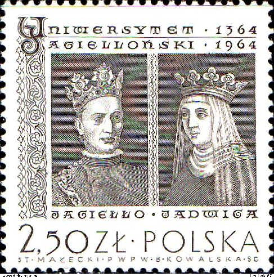 Pologne Poste N** Yv:1342/1346 600.Anniversaire De L'Université De Cracovie Manque 1345 - Nuevos