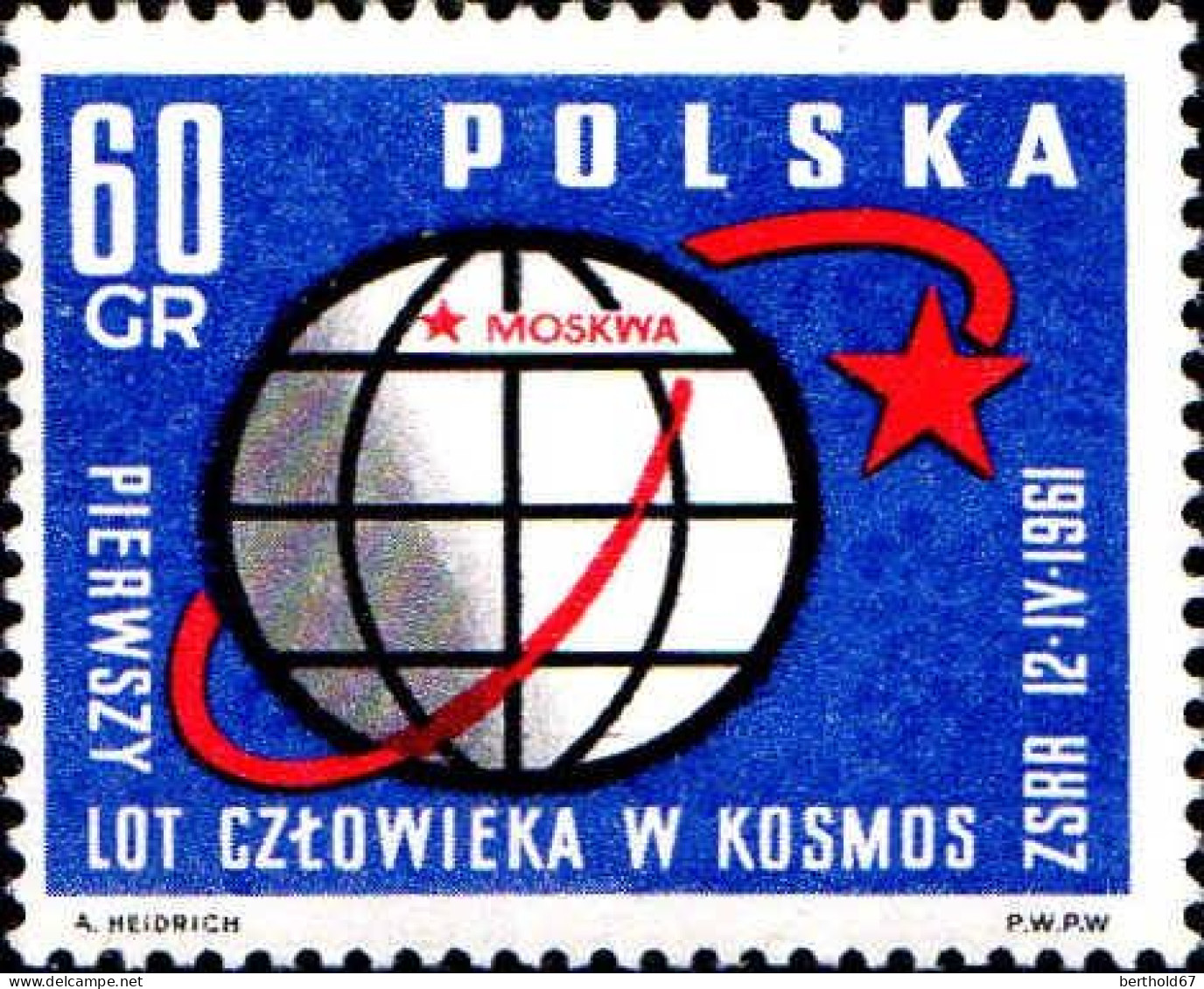 Pologne Poste N** Yv:1090/1091 Youri Gagarine - Neufs