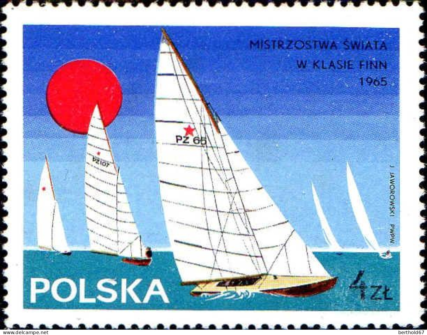 Pologne Poste N** Yv:1440/1447 Championnats du monde de yachting classe Finn Manque 1446