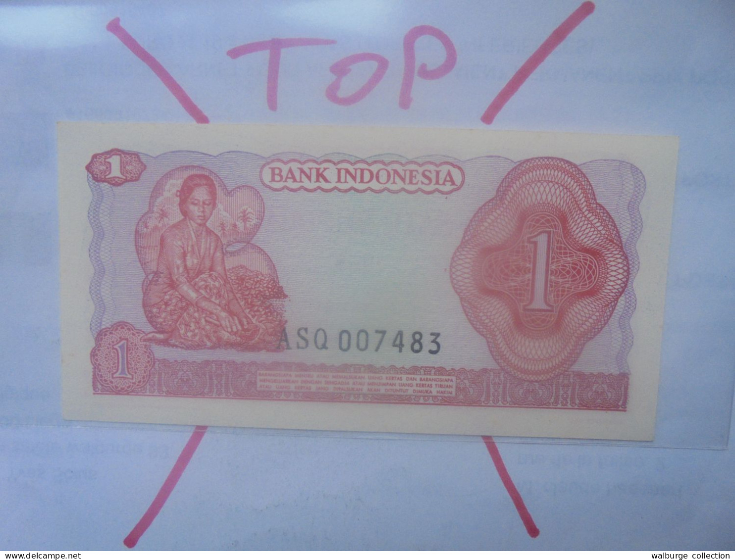 INDONESIE 1 Rupiah 1968 Neuf (B.33) - Indonesië