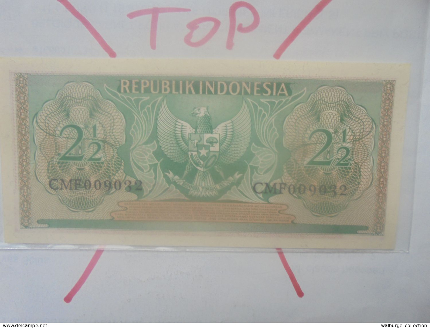 INDONESIE 2 1/2 Rupiah 1956 Neuf (B.33) - Indonesia