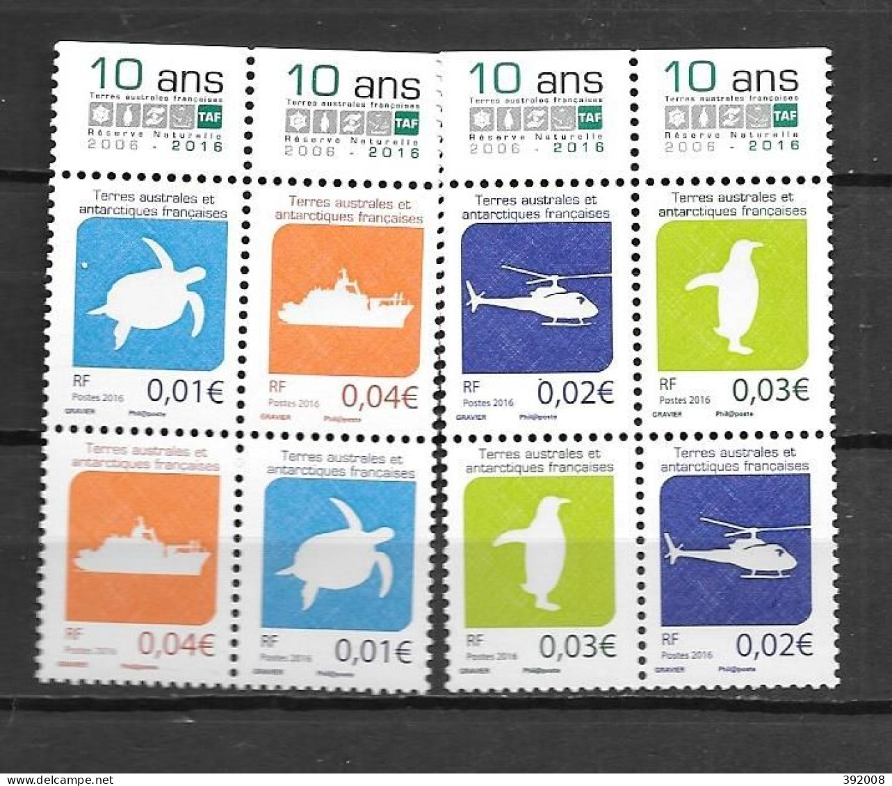 2016 - 784 à 787 - Série Courante Bloc De 4 - 1 - Unused Stamps