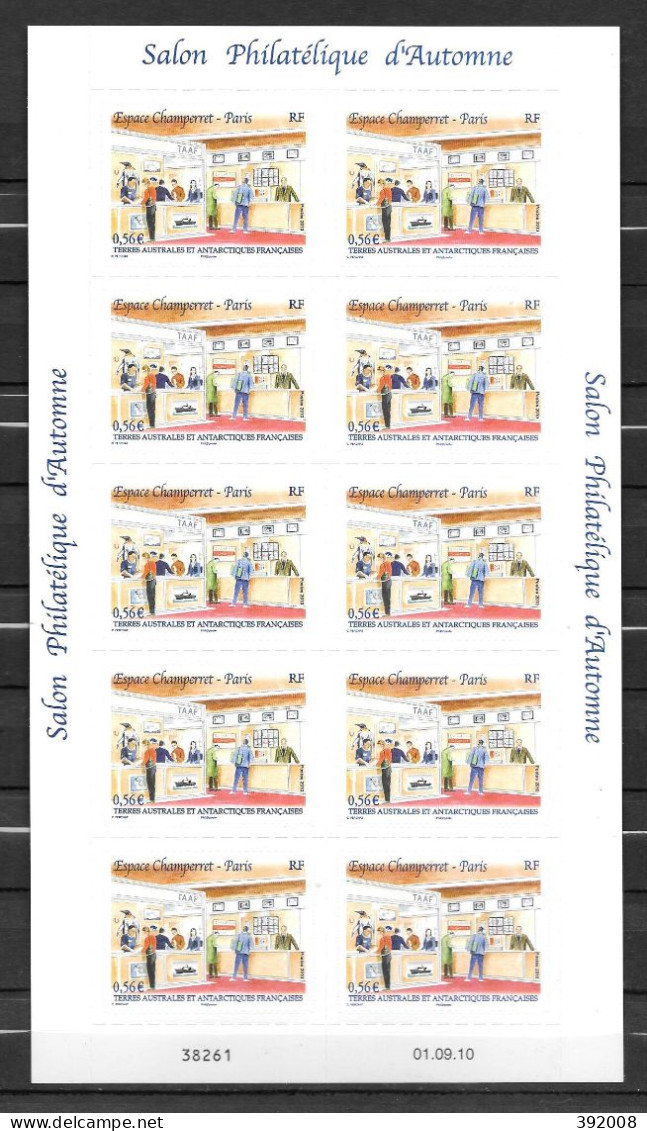 2010 - 577**MNH - Adhésif, Salon Philatélique D'Automne - Feuille De 10 - Neufs