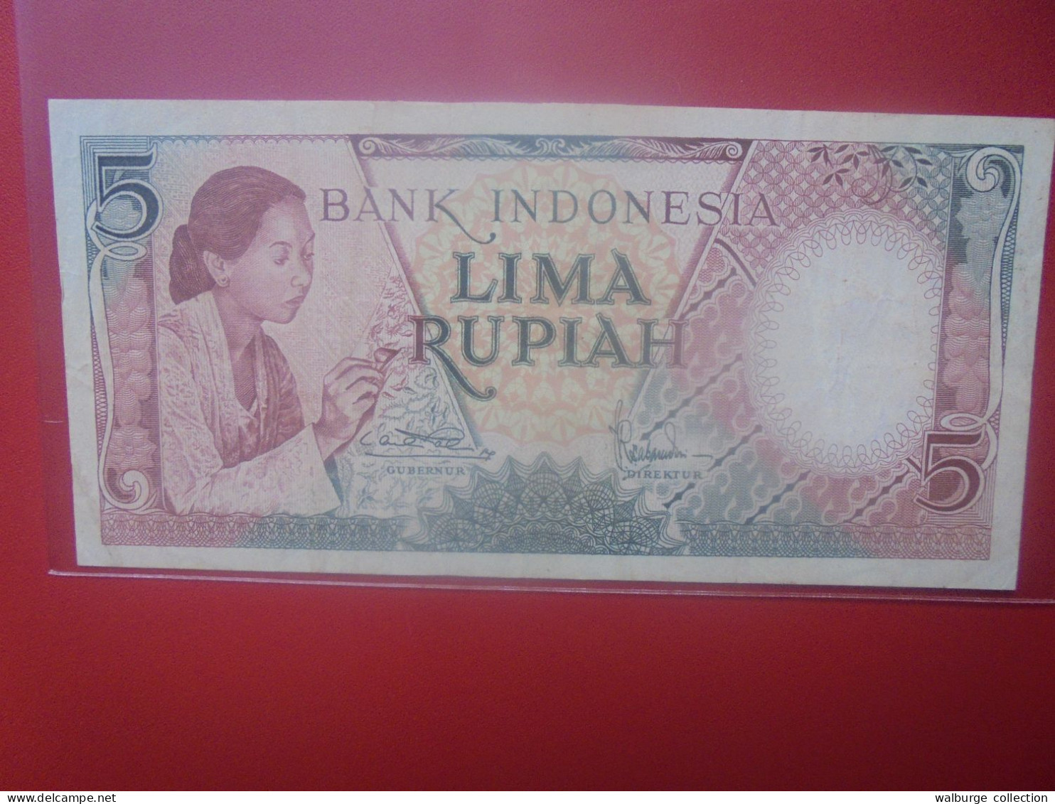 INDONESIE 5 Rupiah ND 1958 Circuler (B.33) - Indonésie