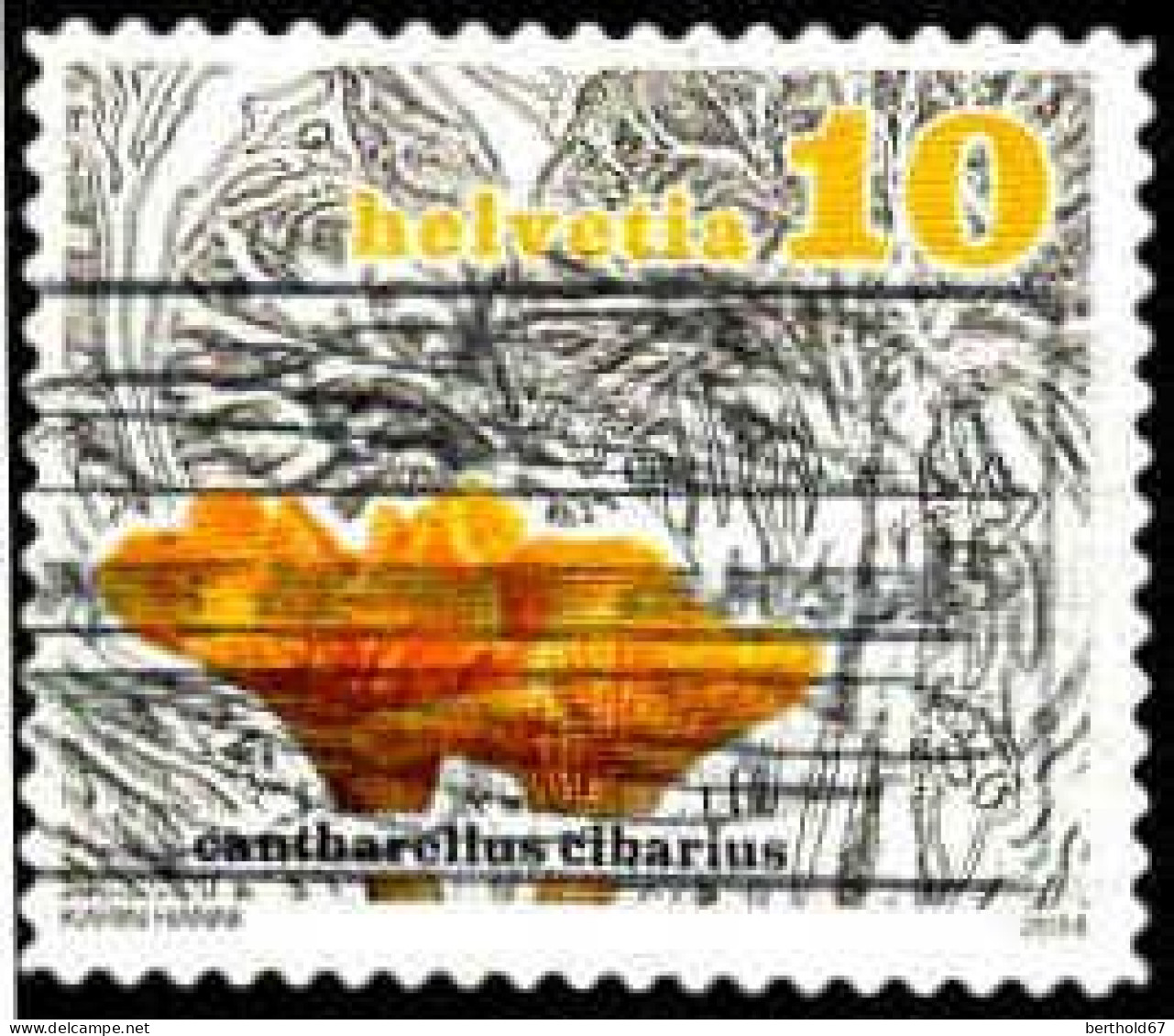 Suisse Poste Obl Yv:2264 Mi:2338 Cantharellus Cibarius (Belle Obl.mécanique) - Gebruikt