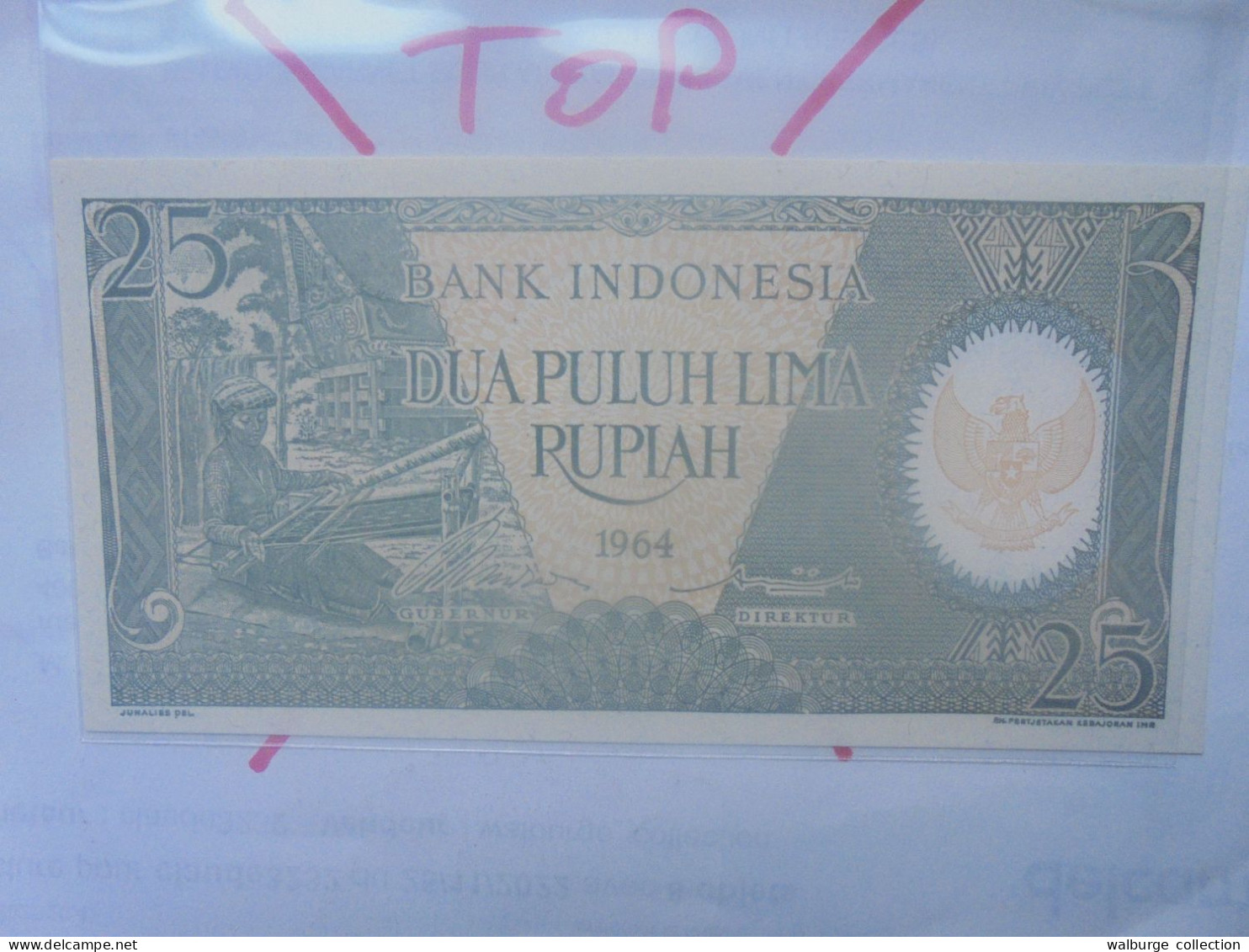 INDONESIE 25 Rupiah ND 1964 Neuf (B.33) - Indonesien