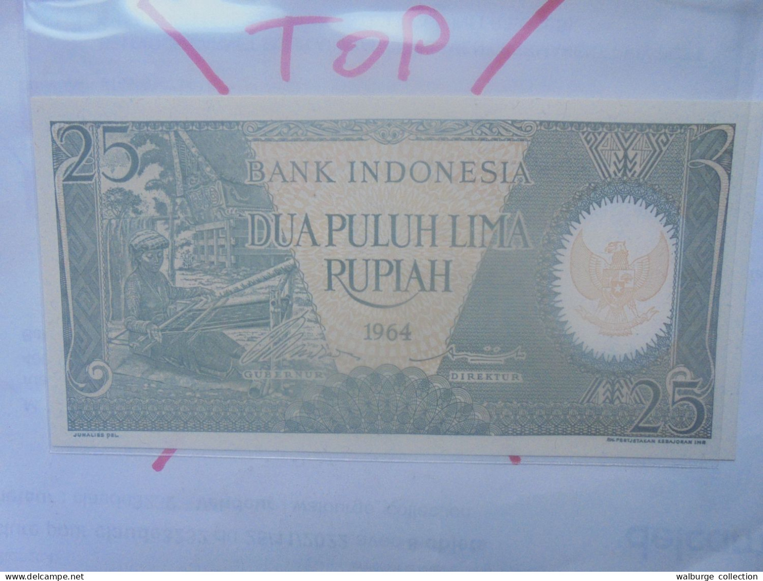 INDONESIE 25 Rupiah ND 1964 Neuf (B.33) - Indonésie
