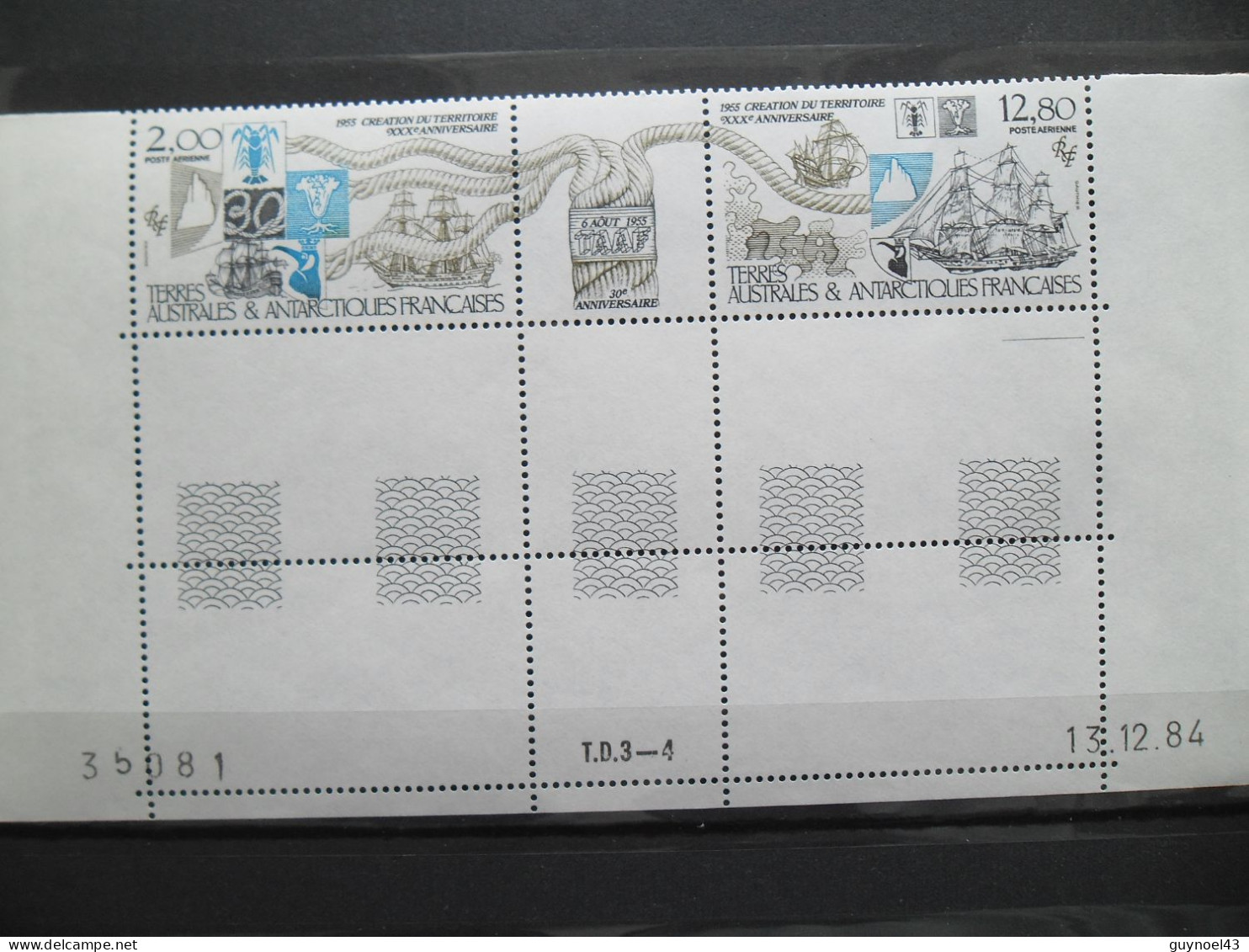 TAAF 1985 Y/T : PA91A Daté 13-12-84 " Anniversaire De La Création Du Territoire " Neuf*** - Unused Stamps