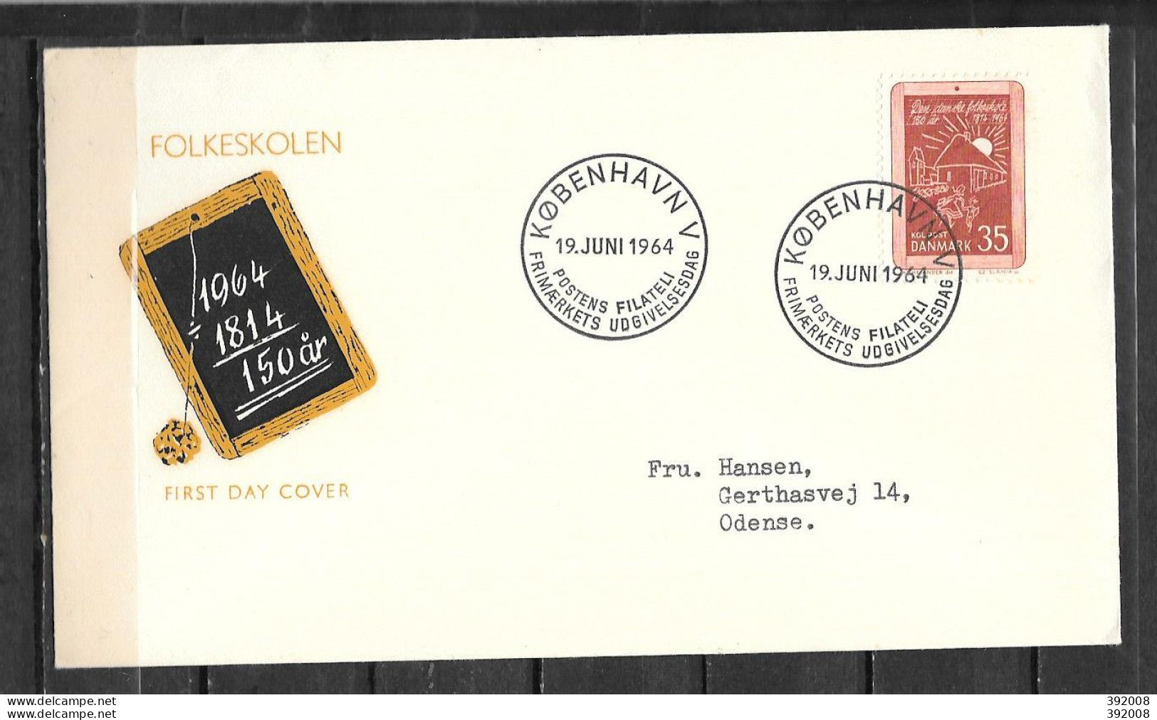 1964 - 432 - 150 Ans écoles Primaires - FDC