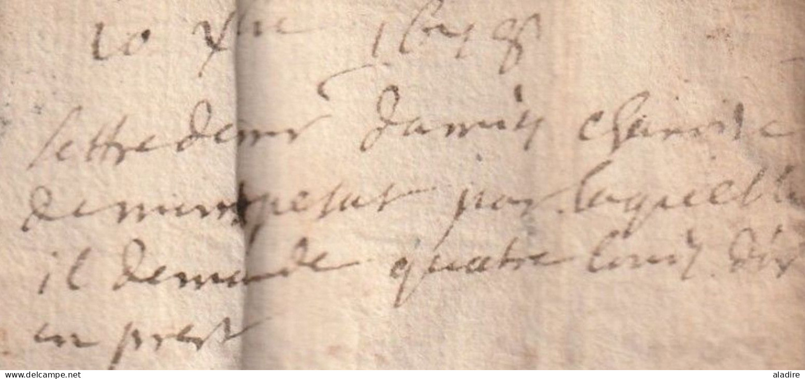 1678 - Lettre Pliée Avec Correspondance Familiale De 2 Pages Vers BELMONT (demande De Prêt) - Règne De Louis XIV - ....-1700: Vorläufer