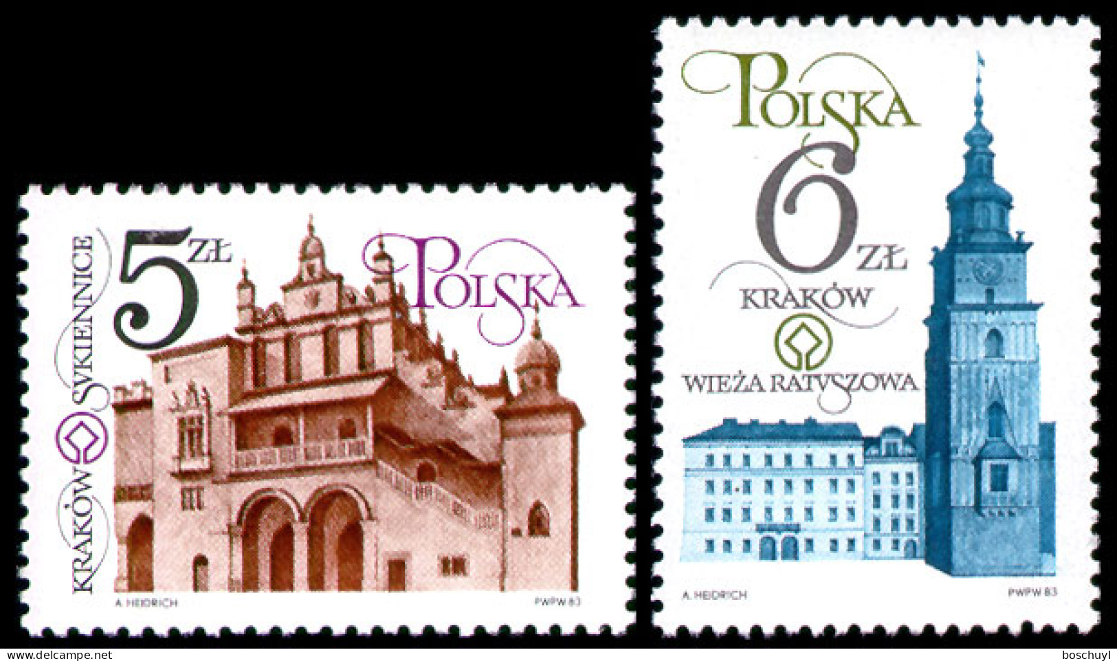 Poland, 1983, Restoration Of Krakow Monuments, MNH, Michel 2889-2890 - Ungebraucht