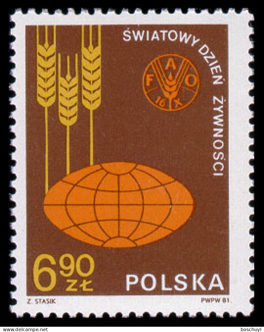 Poland, 1981, World Food Day, FAO, United Nations, MNH, Michel 2776 - Ungebraucht