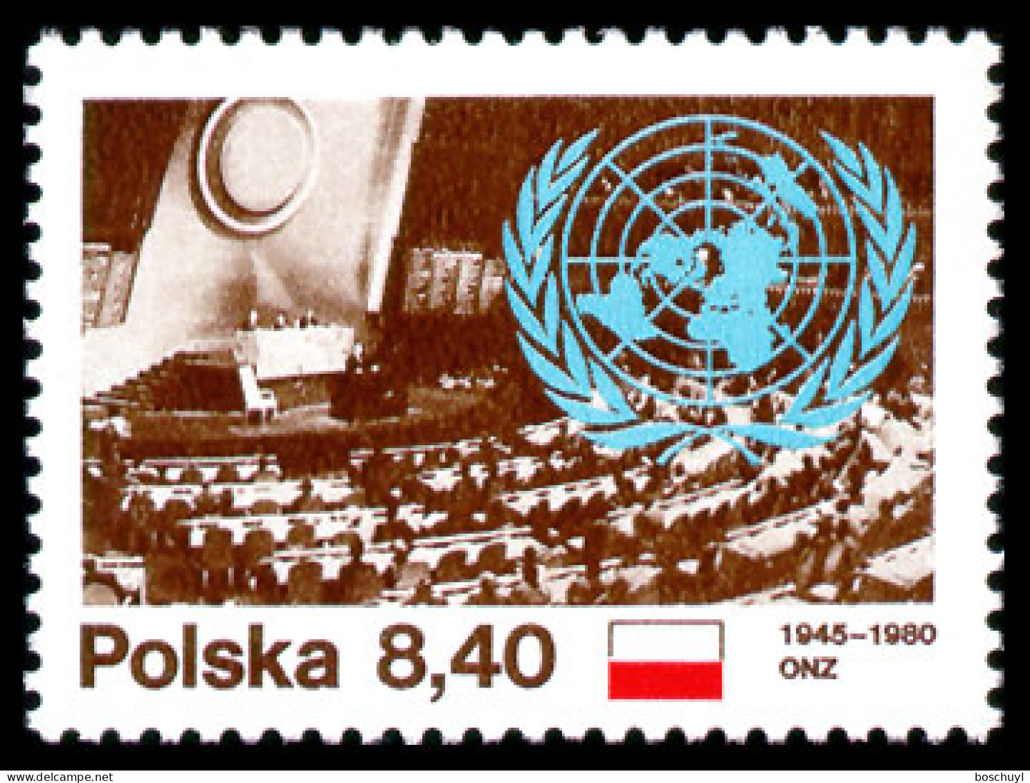 Poland, 1980, Vereinte Nationen, MNH, Michel 2713 - Unused Stamps