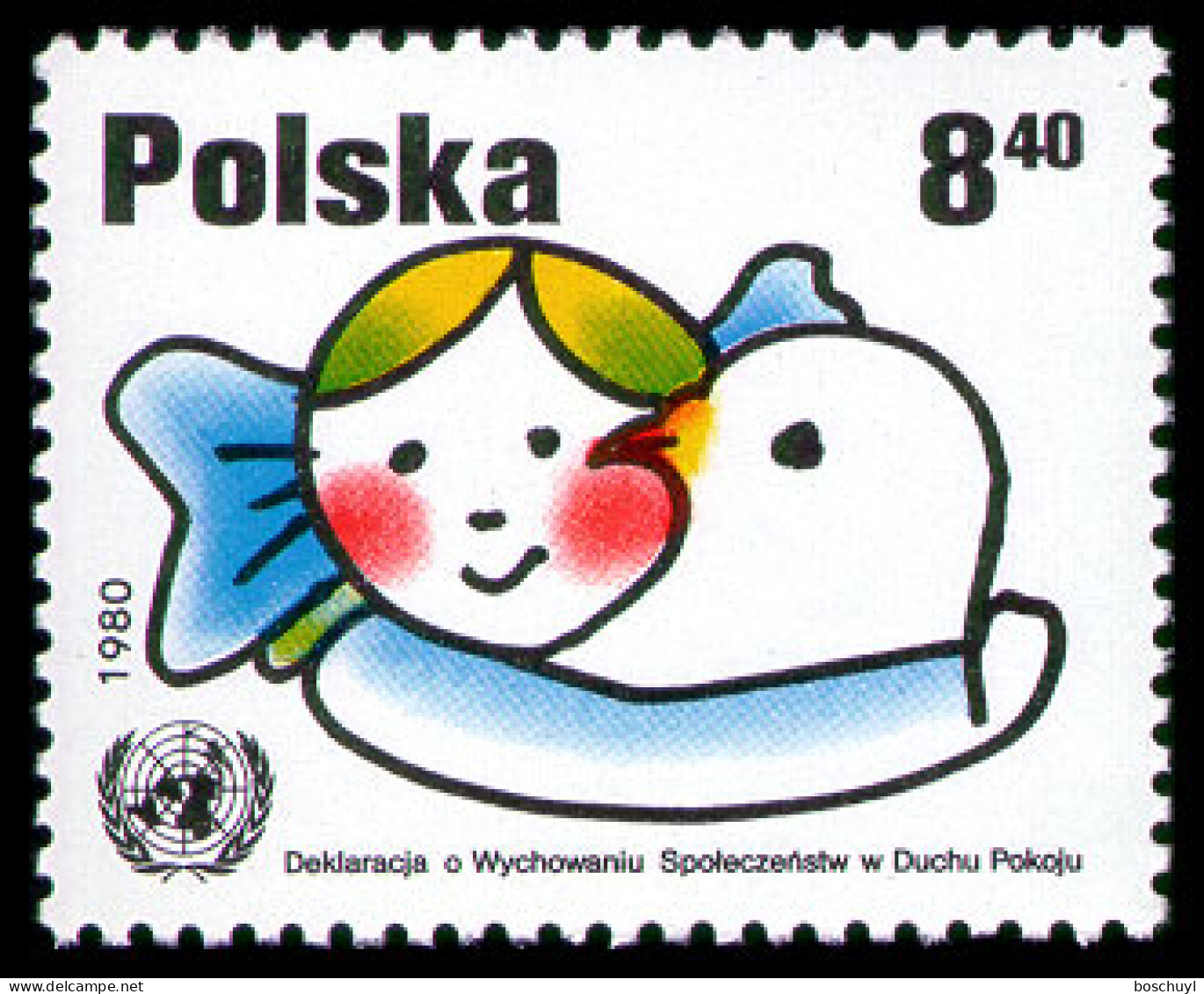 Poland, 1980, United Nations Declaration Of Peace, MNH, Michel 2719 - Ongebruikt