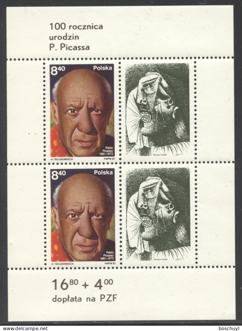 Poland, 1981, Pablo Picasso, Painter, MNH, Michel Block 84 - Ungebraucht