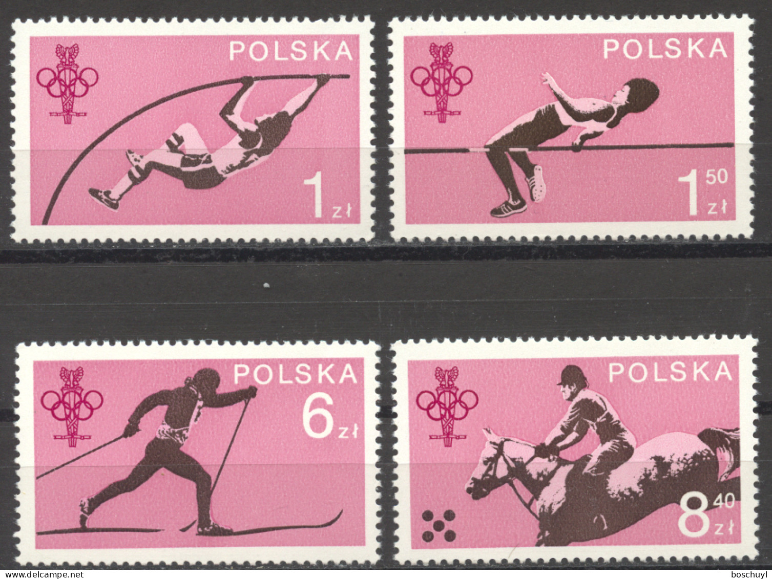 Poland, 1979, Olympic Games, Polish Olympic Committee, Sports, MNH, Michel 2612-2615 - Unused Stamps