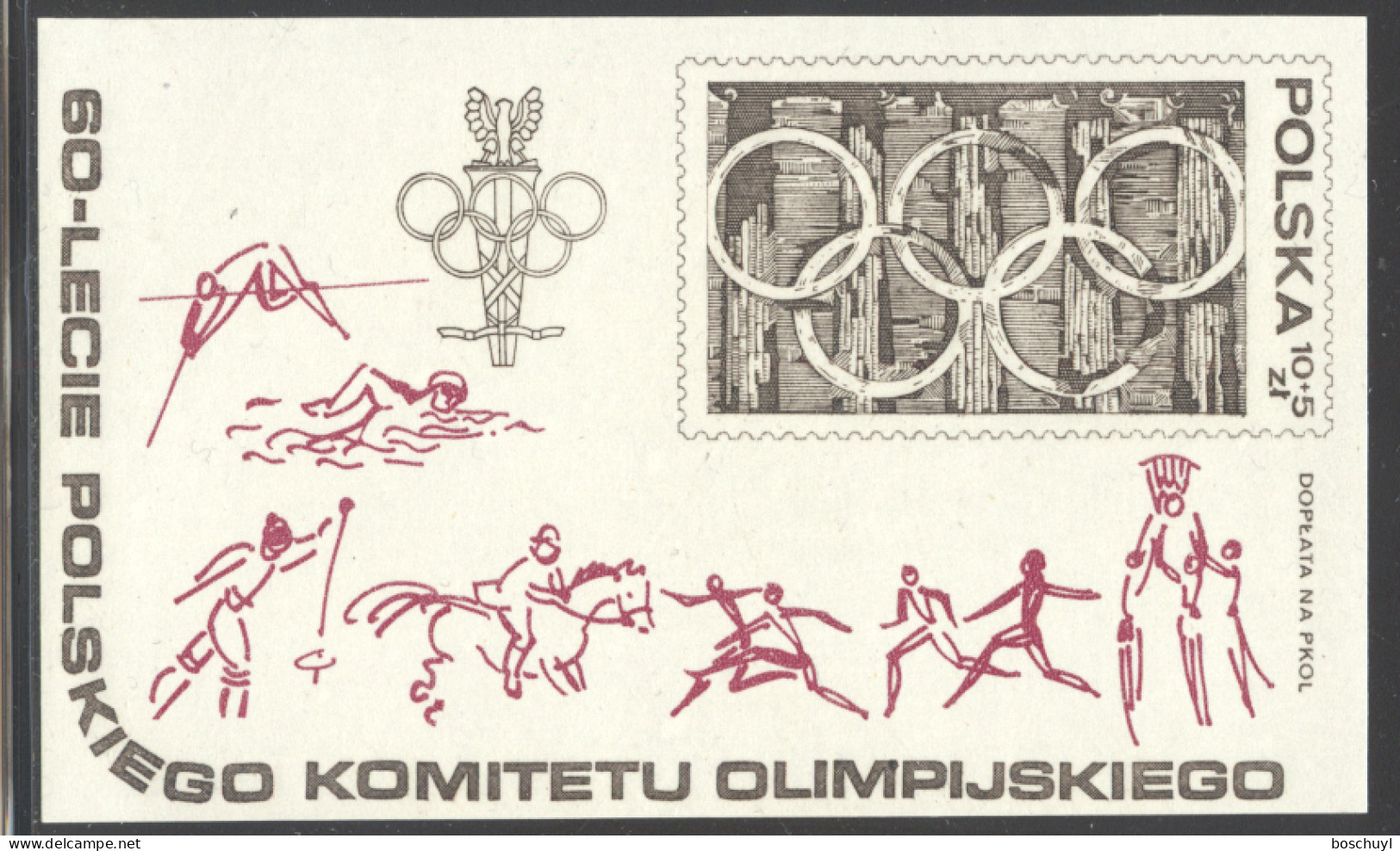 Poland, 1979, Olympic Games, Polish Olympic Committee, Sports, MNH, Michel Block 74 - Ungebraucht