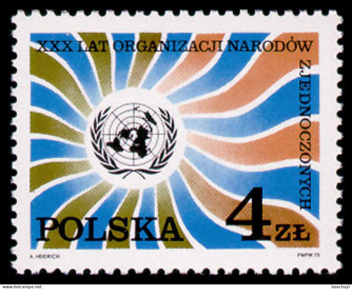 Poland, 1975, United Nations, MNH, Michel 2390 - Unused Stamps